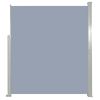 Patio Retractable Side Awning 63"x118" Gray - Grey