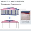 Pop Up Canopy Party Tent with Netting 10' x 20' -AS - as picture