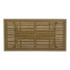 Outdoor Patio 7-Piece Dining Table Set All Weather PE Rattan Dining Set with Wood Tabletop and Cushions for 6; White - Brown
