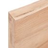 Table Top Light Brown 39.4"x15.7"x(0.8"-2.4") Treated Solid Wood Live Edge - Brown