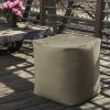Jaxx Luckie Outdoor Patio Bean Bag Ottoman, Taupe - Taupe - Indoor/Outdoor Acrylic