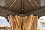 12*12FT patic gazebo,alu gazebo with steel canopy,Outdoor Permanent Hardtop Gazebo Canopy for Patio, Garden, Backyard - as pic