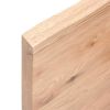 Table Top Light Brown 15.7"x15.7"x(0.8"-1.6") Treated Solid Wood Live Edge - Brown