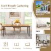 79" Acacia Wood Outdoor Dining Table for 8 with 1.9" Umbrella Hole - as show