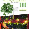 Artificial Ivy Battery Powered String Lights 180Pcs Leaves 50Pcs LED Beads Fake Leaf Fairy Lamps DIY Decorative Night Light For Wedding Kitchen Wall D