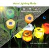 6 Pcs Solar Garden Tulip Flower Light Outdoor Solar Pathway light IP54 Water-resistant Landscape Lights for Lawn Patio Yard Garden Walkway Decoration