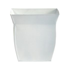 Fluted Metal Square Planter (size: 8")
