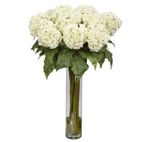 Hydrangea w/Cylinder (Color: White)