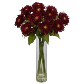 Sunflower w/Cylinder Silk Flower Arrangement (Color: Red)