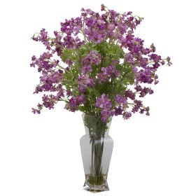 Dancing Daisy Silk Flower Arrangement (Color: Purple)
