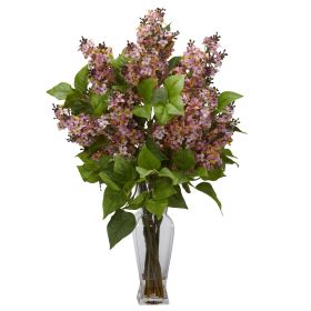 Lilac Silk Flower Arrangement (Color: Pink)