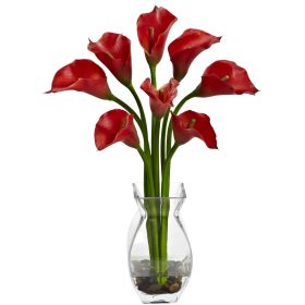 Classic Calla Lily Arrangement (Color: Red)