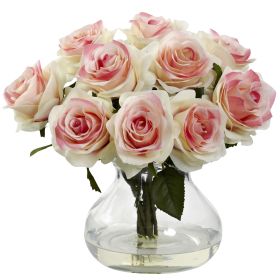 Rose Arrangement w/Vase (Color: Light Pink)