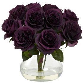 Rose Arrangement w/Vase (Color: Purple Elegance)