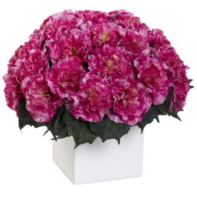 Carnation Arrangement w/Vase (Color: Dark Pink)