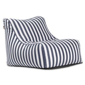 Jaxx Ponce Outdoor Bean Bag Chair Weather Resistant Patio and Poolside Lounge Seating (Option: Navy Striped)