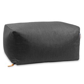 Jaxx Leon Outdoor Bean Bag Ottoman (Option: Slate)