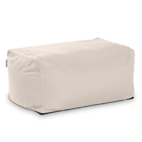 Jaxx Leon Outdoor Bean Bag Ottoman (Option: White)