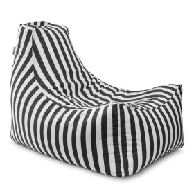 Jaxx Juniper Outdoor Bean Bag Patio Chair & Poolside Lounge (Option: Black & White Striped)