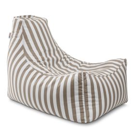 Jaxx Juniper Outdoor Bean Bag Patio Chair & Poolside Lounge (Option: Taupe Striped)