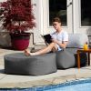 Jaxx Tybee Large Outdoor Lounge w/ Bolster & Ottoman
