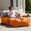 Jaxx Tybee Large Outdoor Lounge w/ Bolster & Ottoman