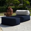 Jaxx Tybee Large Outdoor Lounge w/ Bolster & Ottoman