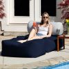 Jaxx Tybee Large Outdoor Lounge w/ Bolster & Ottoman