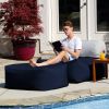 Jaxx Tybee Large Outdoor Lounge w/ Bolster & Ottoman