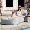 Jaxx Tybee Large Outdoor Lounge w/ Bolster & Ottoman