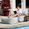 Jaxx Tybee Large Outdoor Lounge w/ Bolster & Ottoman