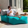 Jaxx Tybee Large Outdoor Lounge w/ Bolster & Ottoman
