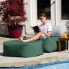 Jaxx Tybee Large Outdoor Lounge w/ Bolster & Ottoman