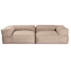 Baya Outdoor Modular Loveseat (Option: Luxurious Soft Seating for Poolside or Hospitality Petal)