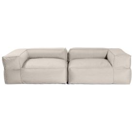 Baya Outdoor Modular Loveseat (Option: Luxurious Soft Seating for Poolside or Hospitality Silver)