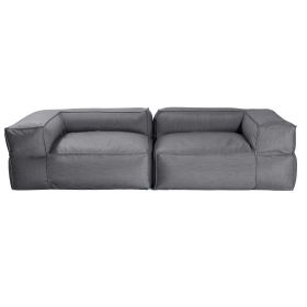 Baya Outdoor Modular Loveseat (Option: Luxurious Soft Seating for Poolside or Hospitality Charcoal)