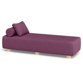 Jaxx Alvy Outdoor Sun Lounger – Luxurious Sunbed with Hevea Wood Feet (Option: Sunbrella Purple)
