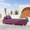 Jaxx Alvy Outdoor Sun Lounger – Luxurious Sunbed with Hevea Wood Feet
