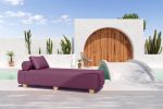 Jaxx Alvy Outdoor Sun Lounger – Luxurious Sunbed with Hevea Wood Feet