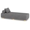 Jaxx Alvy Outdoor Sun Lounger – Luxurious Sunbed with Hevea Wood Feet