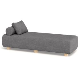 Jaxx Alvy Outdoor Sun Lounger – Luxurious Sunbed with Hevea Wood Feet (Option: Sunbrella Slate)