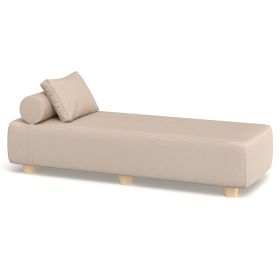 Jaxx Alvy Outdoor Sun Lounger – Luxurious Sunbed with Hevea Wood Feet (Option: Sunbrella Flax)