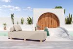 Jaxx Alvy Outdoor Sun Lounger – Luxurious Sunbed with Hevea Wood Feet