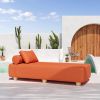 Jaxx Alvy Outdoor Sun Lounger – Luxurious Sunbed with Hevea Wood Feet