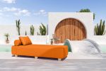 Jaxx Alvy Outdoor Sun Lounger – Luxurious Sunbed with Hevea Wood Feet
