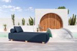 Jaxx Alvy Outdoor Sun Lounger – Luxurious Sunbed with Hevea Wood Feet