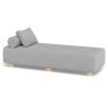 Jaxx Alvy Outdoor Sun Lounger – Luxurious Sunbed with Hevea Wood Feet