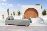 Jaxx Alvy Outdoor Sun Lounger – Luxurious Sunbed with Hevea Wood Feet