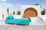 Jaxx Alvy Outdoor Sun Lounger – Luxurious Sunbed with Hevea Wood Feet