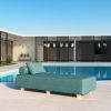 Jaxx Alvy Outdoor Sun Lounger – Luxurious Sunbed with Hevea Wood Feet